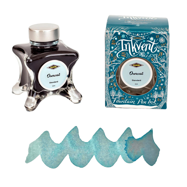 Diamine Inkvent Teal Edition Standard Bottled Ink in Overcast - 50 ml
