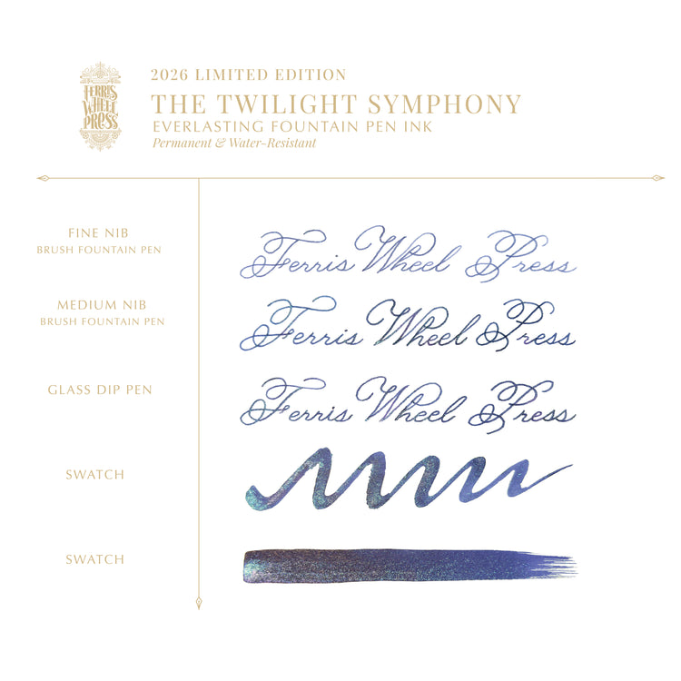 Ferris Wheel Press Fountain Pen Ink in Twilight Symphony - 20mL - Limited Edition