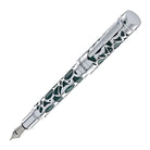 Conklin Endura Deco Crest Fountain Pen in Green with Chrome Trim