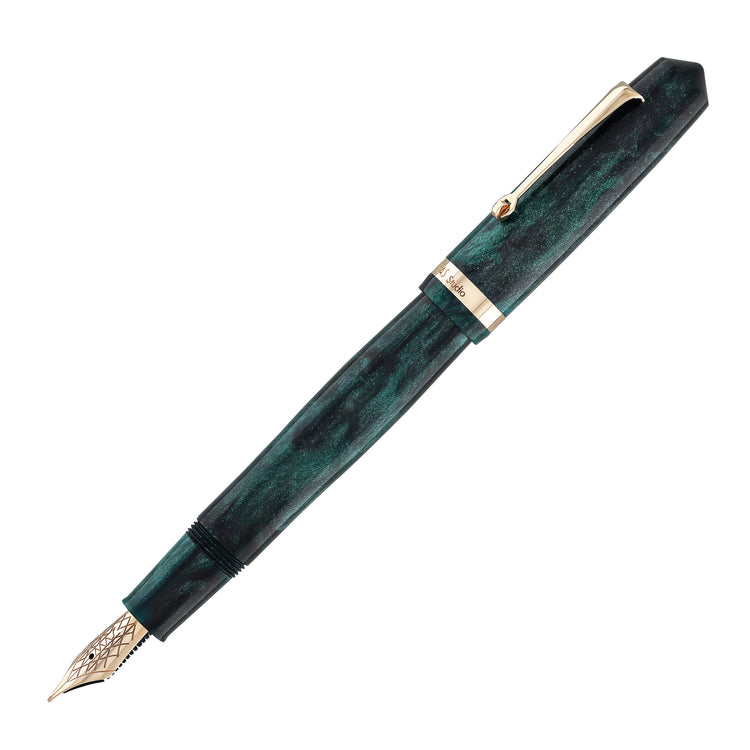 OMAS Studio Fountain Pen in Smeraldo Elegante with Rose Gold Trim