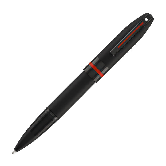 Sheaffer Icon Rollerball Pen in Matte Black Lacquer with Red PVD Trim