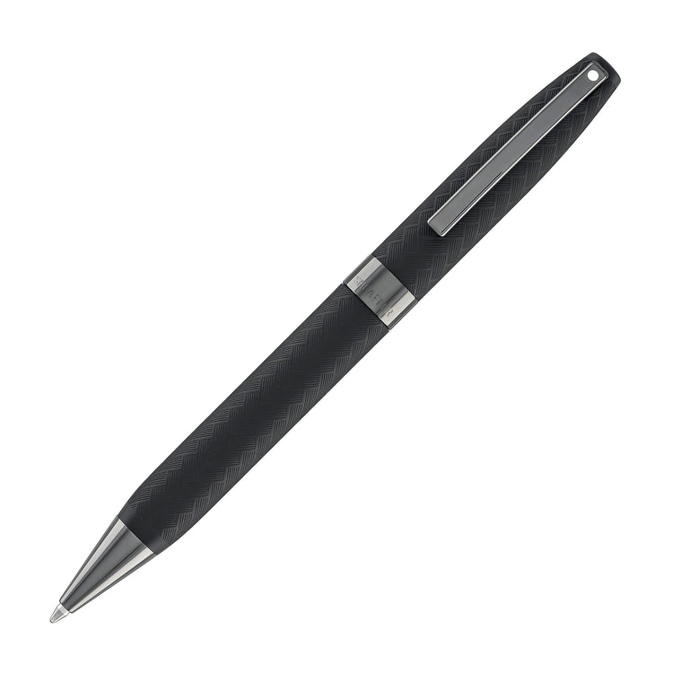 Sheaffer Legacy Chevron Ballpoint Pen in Matte Black with PVD Gunmetal