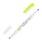 Zebra Mildliner Dual-Tip Highlighter in Citrus Green