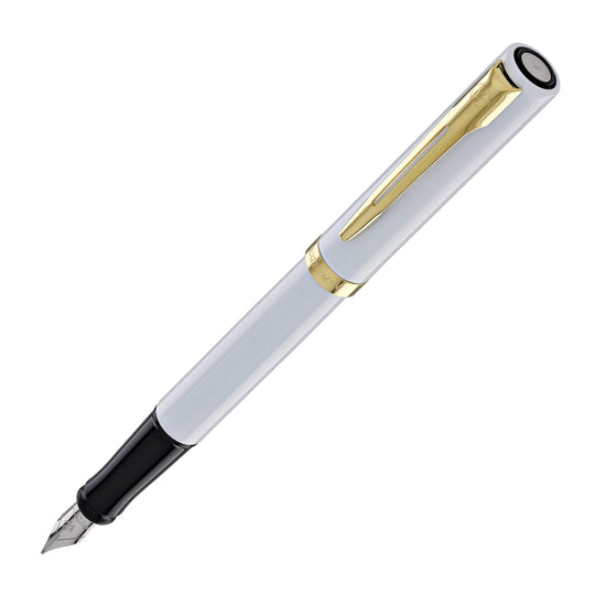 Waterman Impression Fountain Pen in White with Gold Coated - Fine Point