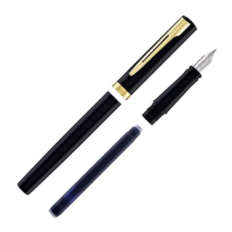 Waterman Impression Fountain Pen in Black with Gold Coated - Fine Point