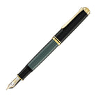 Pelikan Souveran M1000 Fountain Pen in Black & Green - 18K Gold