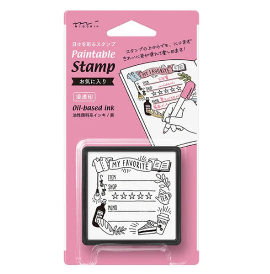 Midori Paintable Stamp Pre-Inked in My Favorite