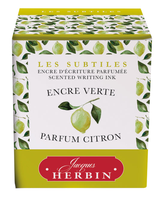 J. Herbin Encre Verte Bottled Fountain Pen Ink - Lemon Scented - 30 mL