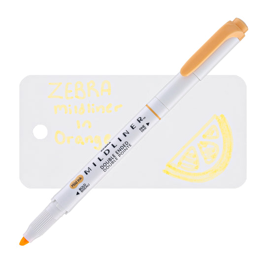 Zebra Mildliner Dual-Tip Highlighter in Orange