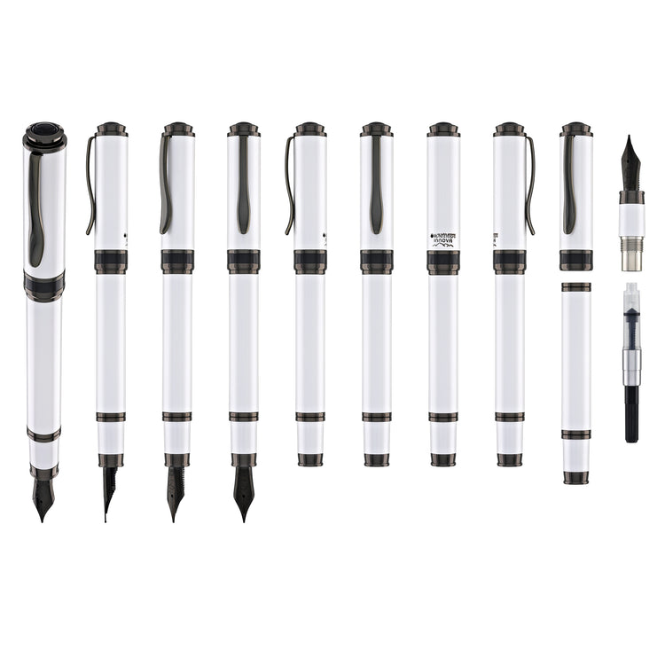 Monteverde Innova Fountain Pen in 2026 Cloud Dancer in Gunmetal Trim - Limited Edition