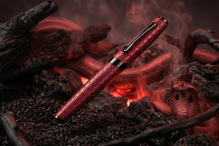 Diplomat Cobra Fountain Pen in Burgundy Red