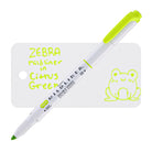 Zebra Mildliner Dual-Tip Highlighter in Citrus Green