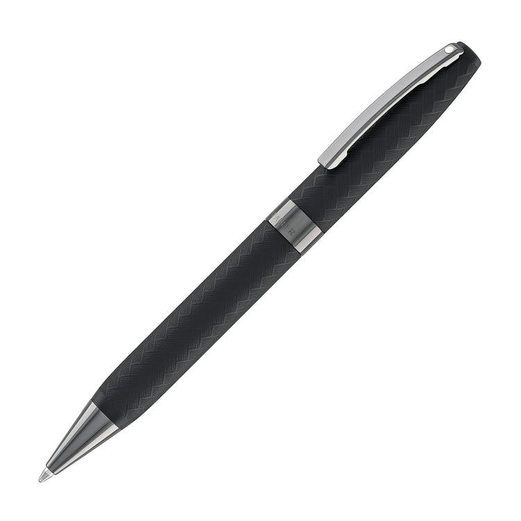 Sheaffer Legacy Chevron Ballpoint Pen in Matte Black with PVD Gunmetal