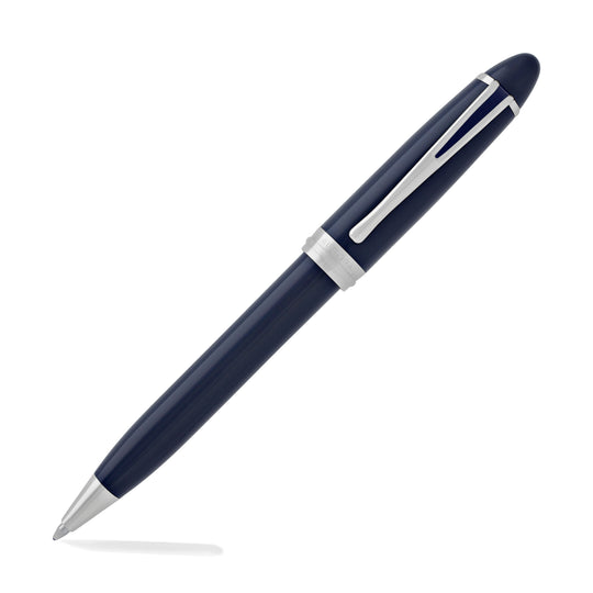 Aurora Ipsilon Deluxe Ballpoint Pen in Blue Chrome Trim