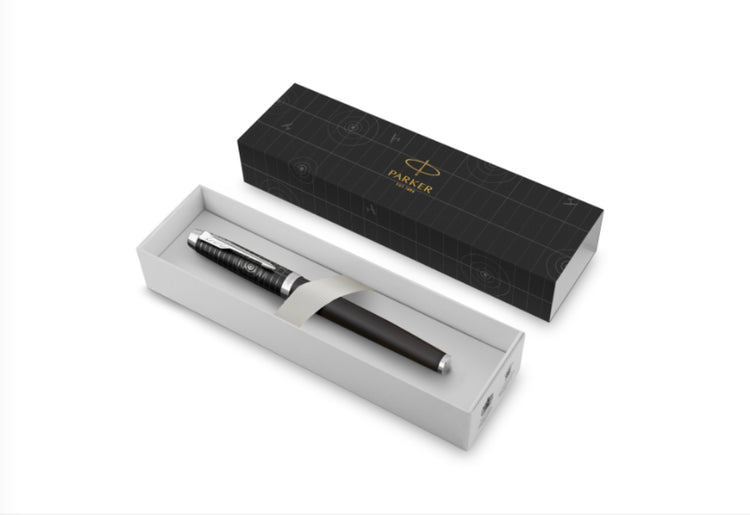 Parker IM Premium Fountain Pen in Legacy of Flight with Chrome Trim - Fine Point