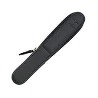 Visconti Classic Black Leather 1 Pen Case with Red Lining