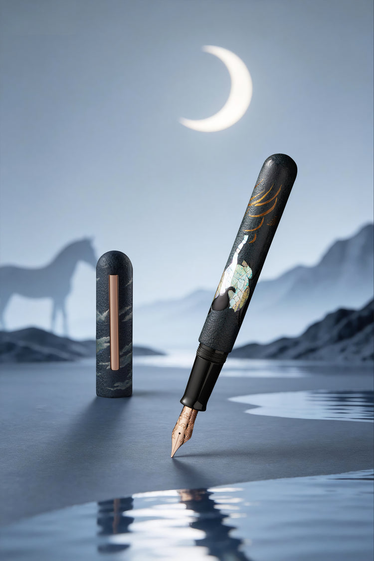 IKKAKU by Nahvalur Fountain Pen in Year of the Horse - 14k Gold