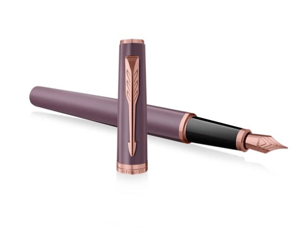 Parker Meridian Fountain Pen in Purple Lacquer with Pink Gold Trim