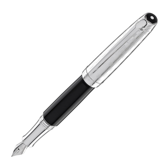 Caran d'Ache Leman Fountain Pen in Damier Gift Set with Leather Case - Special Edition