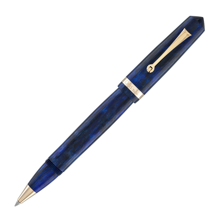 OMAS Studio Rollerball Pen in Azzurro Diamante with Rose Gold Trim