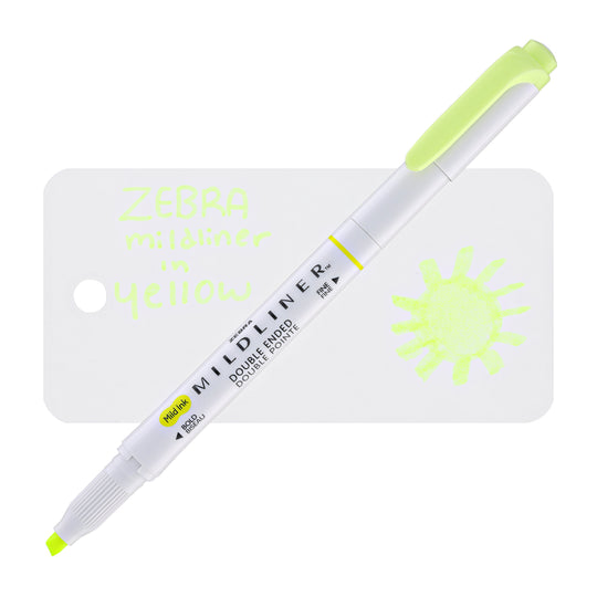 Zebra Mildliner Dual-Tip Highlighter in Yellow