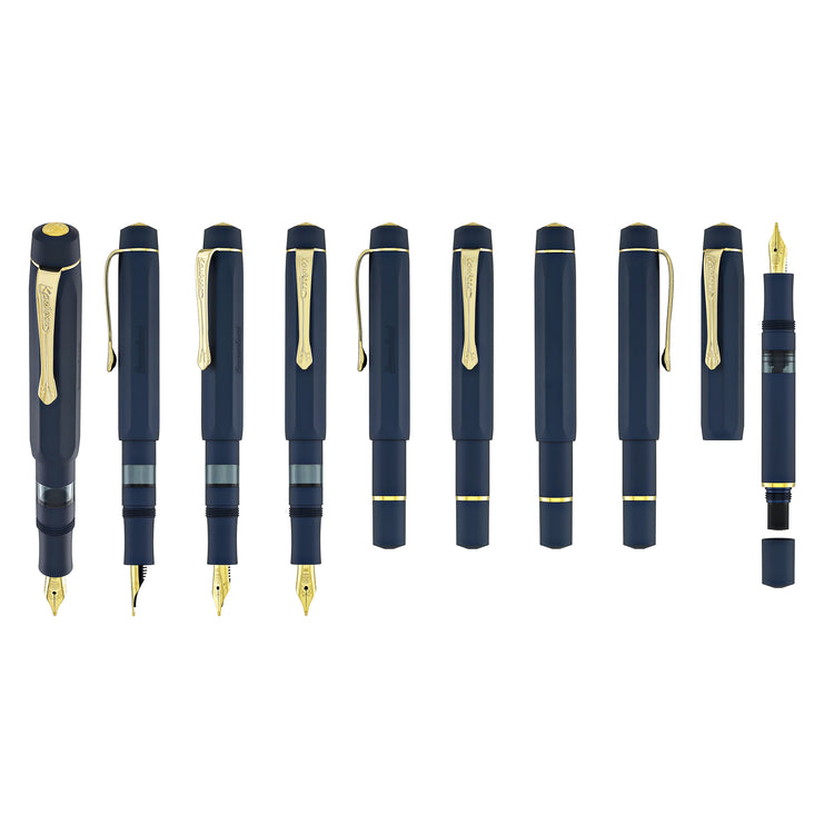Kaweco Piston Sport AL Fountain Pen in Solo Navy/Gold