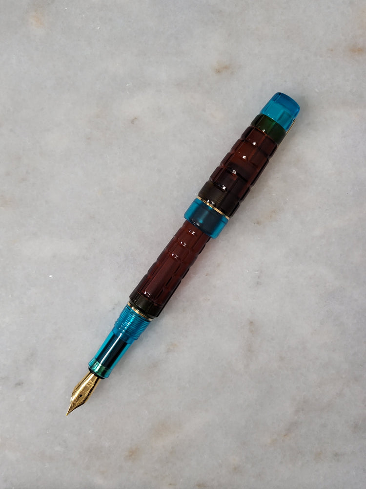 Misfit Item 0005 Benu Tessera Fountain Pen in Ribbon Turquoise - Fine
