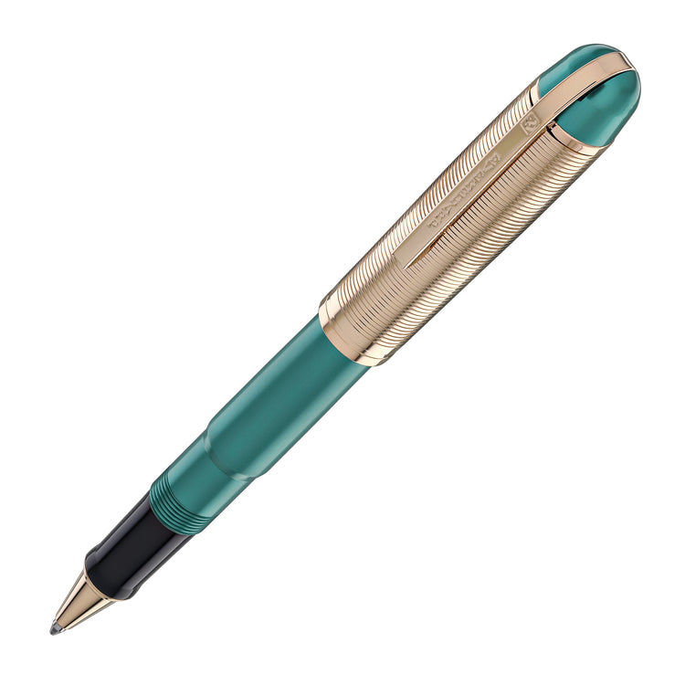 Wahl Eversharp Skyline Rollerball Pen in Emerald with Rose Gold Trim