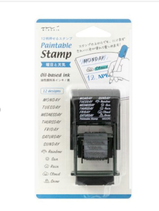 Midori Paintable Stamp in Day and Weather