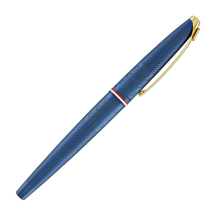 Cross ATX Americana Rollerball Pen in Blue PVD with Gold Appointments