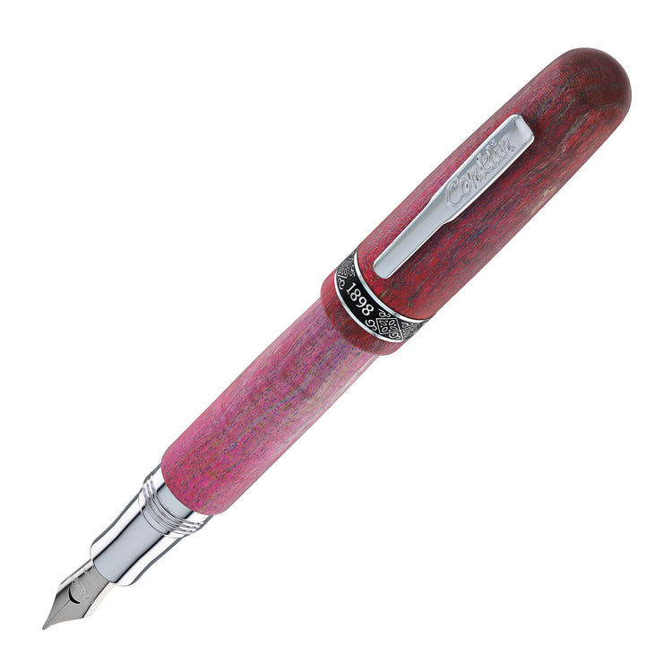 Conklin 1898 Stabilized Wood Fountain Pen in Matte Purple with Chrome Trim - Limited Edition