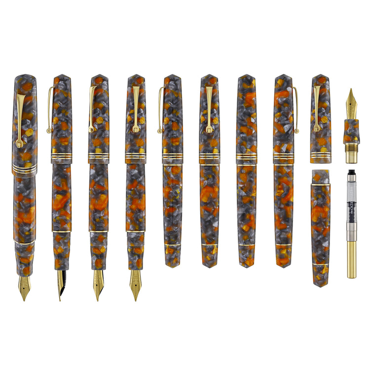Leonardo Momento Zero Fountain Pen in Lava e Cenere