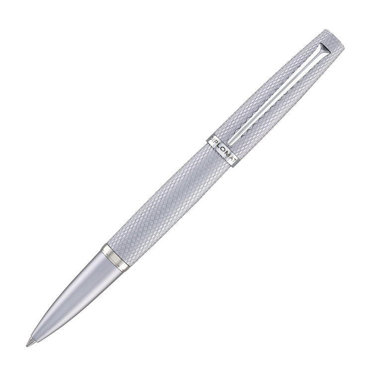 Diplomat Viper Rollerball Pen in Silver Guilloche