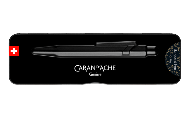 Caran d'Ache 849 Metal Ballpoint Pen in Horse Black