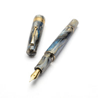Leonardo Momento Zero Grande 2.0 Fountain Pen in Orchidea Blue, Gold Trim No. 6 Size Nib