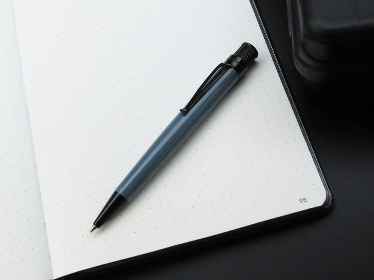 Retro 51 Tornado Stealth Lacquer Rollerball Pen in Slate Blue
