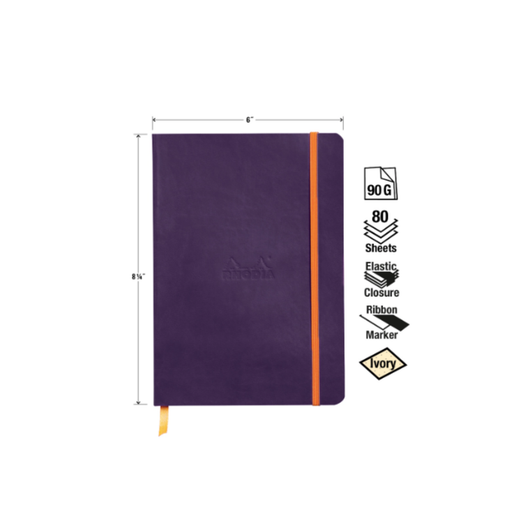 Rhodia Rhodiarama Softcover Notebook in Eggplant - A5