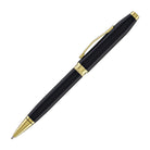 Cross Foundry Ballpoint Pen in Glossy Black Lacquer with PVD Gold Appointments