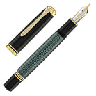 Pelikan Souveran M1000 Fountain Pen in Black & Green - 18K Gold