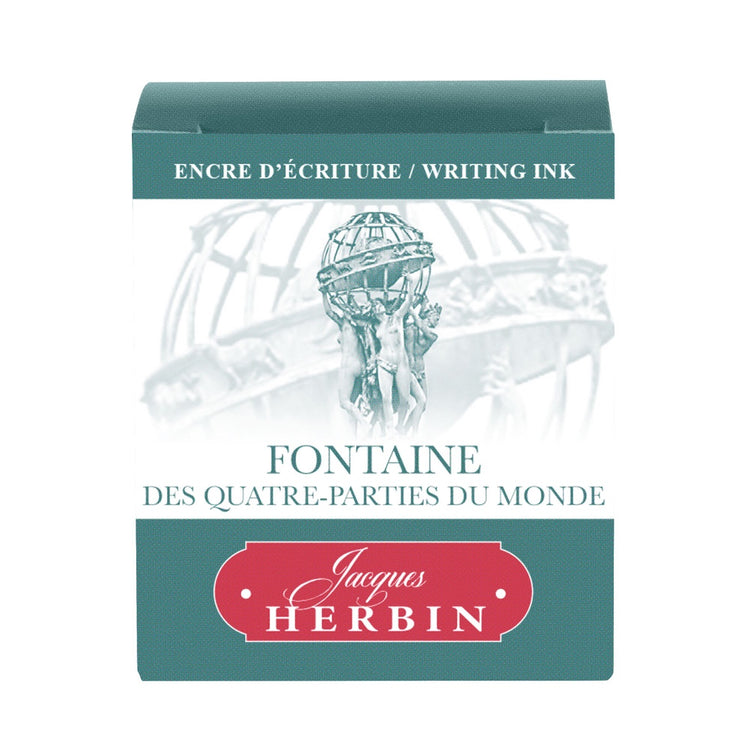 J. Herbin Paris Ink in Fontaine des Quatre-Parties Du Monde (Teal) - 30ml