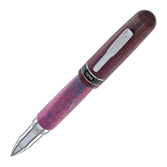 Conklin 1898 Stabilized Wood Rollerball Pen in Matte Purple with Chrome Trim - Limited Edition