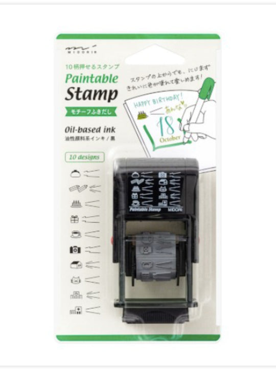 Midori Paintable Stamp in Motif Speech Bubble