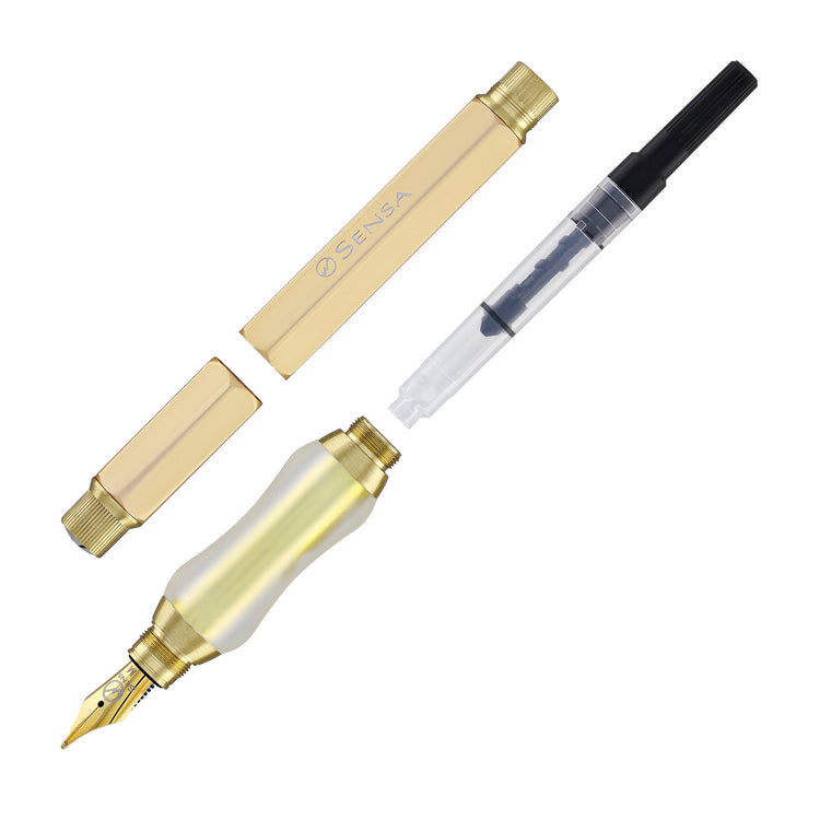 Sensa Sensagraph Fountain Pen in Antique Brass