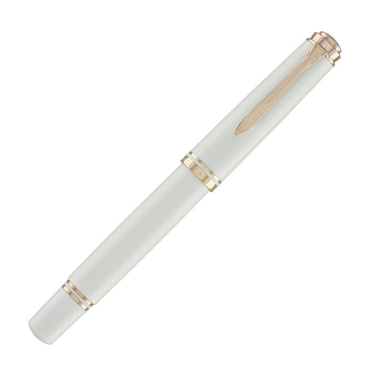 Pelikan Souveran 600 Fountain Pen in White & Rose Gold Trim