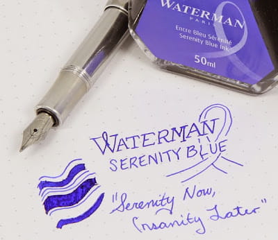 Keep Calm and Write with Waterman Serenity Blue