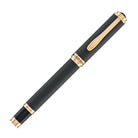 Monteverde Innova Fountain Pen in Matte Carbon with Rosegold Trim