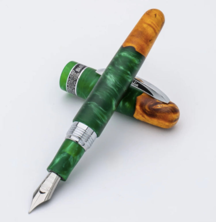 Conklin 1898 Spectra Fusion Fountain Pen in Green with Chrome Trim - Limited Edition