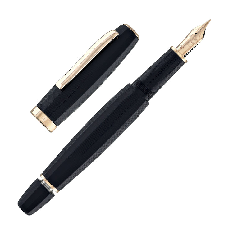 Scribo Feel Fountain Pen in Dandy Notturno with Rose Gold Trim