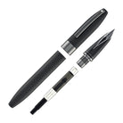 Sheaffer Legacy Chevron Fountain Pen in Matte Black with PVD Gunmetal