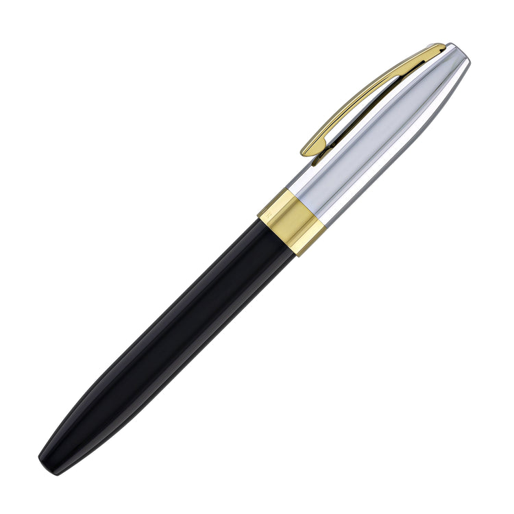 Sheaffer Legacy Rollerball Pen in Black Lacquer with Chrome Cap 14kt Gold PVD